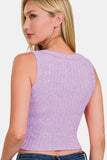 Zenana Ribbed Cropped Tank 