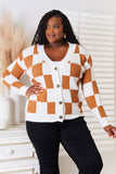 Angel Wings Double Take Button-Up V-Neck Dropped Shoulder Cardigan 