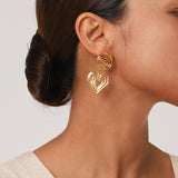 Stainless Steel Heart Earrings 