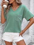 Mandy V-Neck Dropped Shoulder T-Shirt 