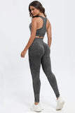 3 Piece Washed Square Neck Wide Strap Active Set 