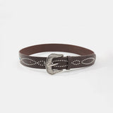 PU Leather Rhinestone Belt 