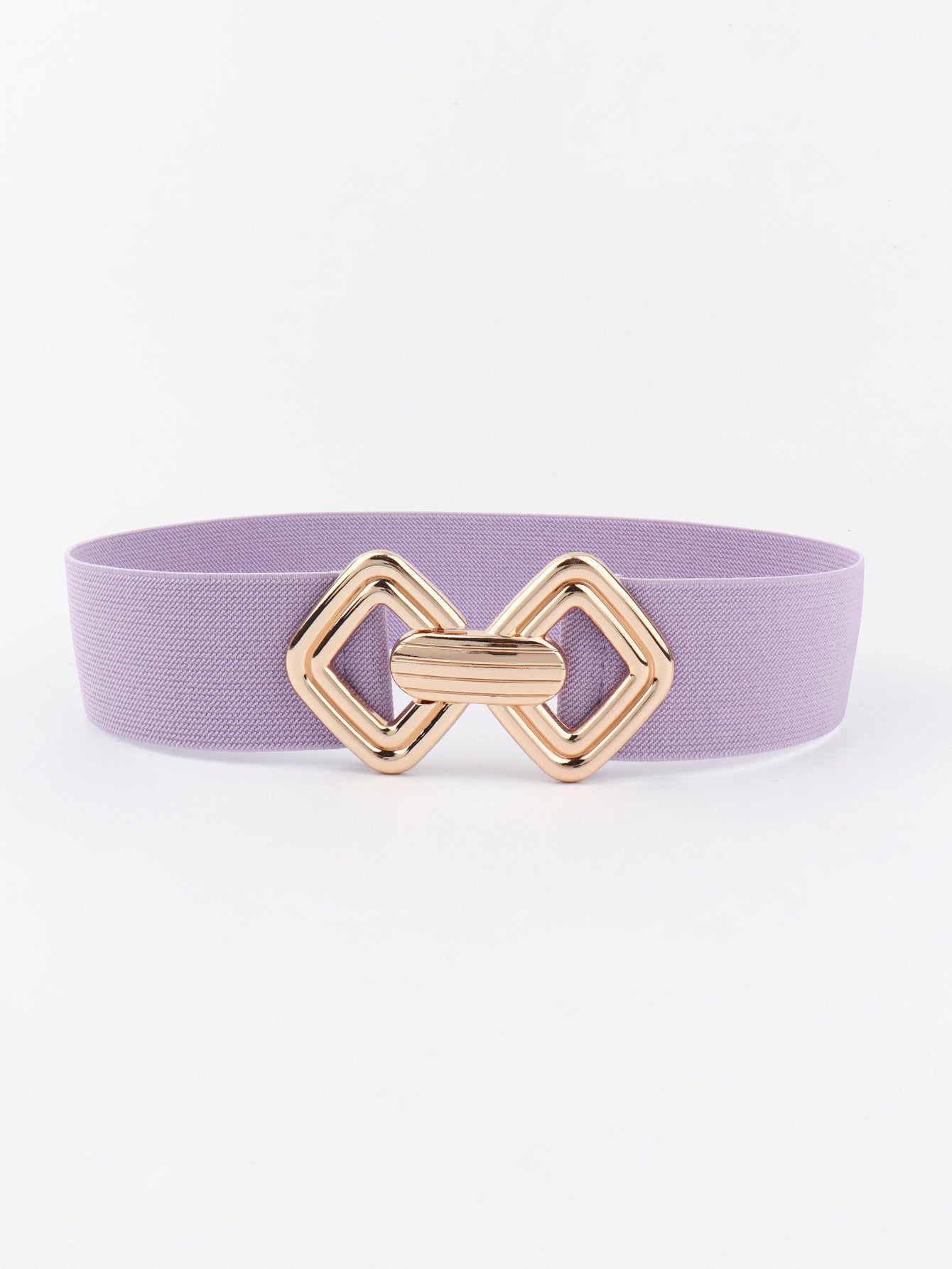 Geometric Buckle Elastic Wide Belt 