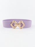 Geometric Buckle Elastic Wide Belt 