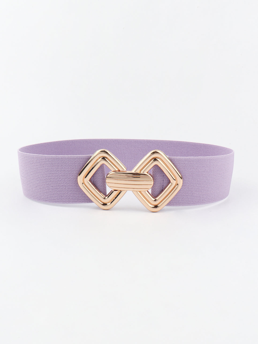 Geometric Buckle Elastic Wide Belt 
