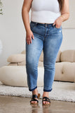 Judy Blue Full Size Release Hem Cropped Bootcut Jeans 