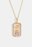 Rhinestone Constellation Pendant Copper Necklace 