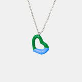 Heart Pendant Titanium Steel Necklace 