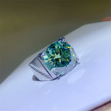 10 Carat Moissanite 925 Sterling Silver Signet Ring 