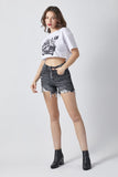 RISEN Full Size High Rise Distressed Denim Shorts 