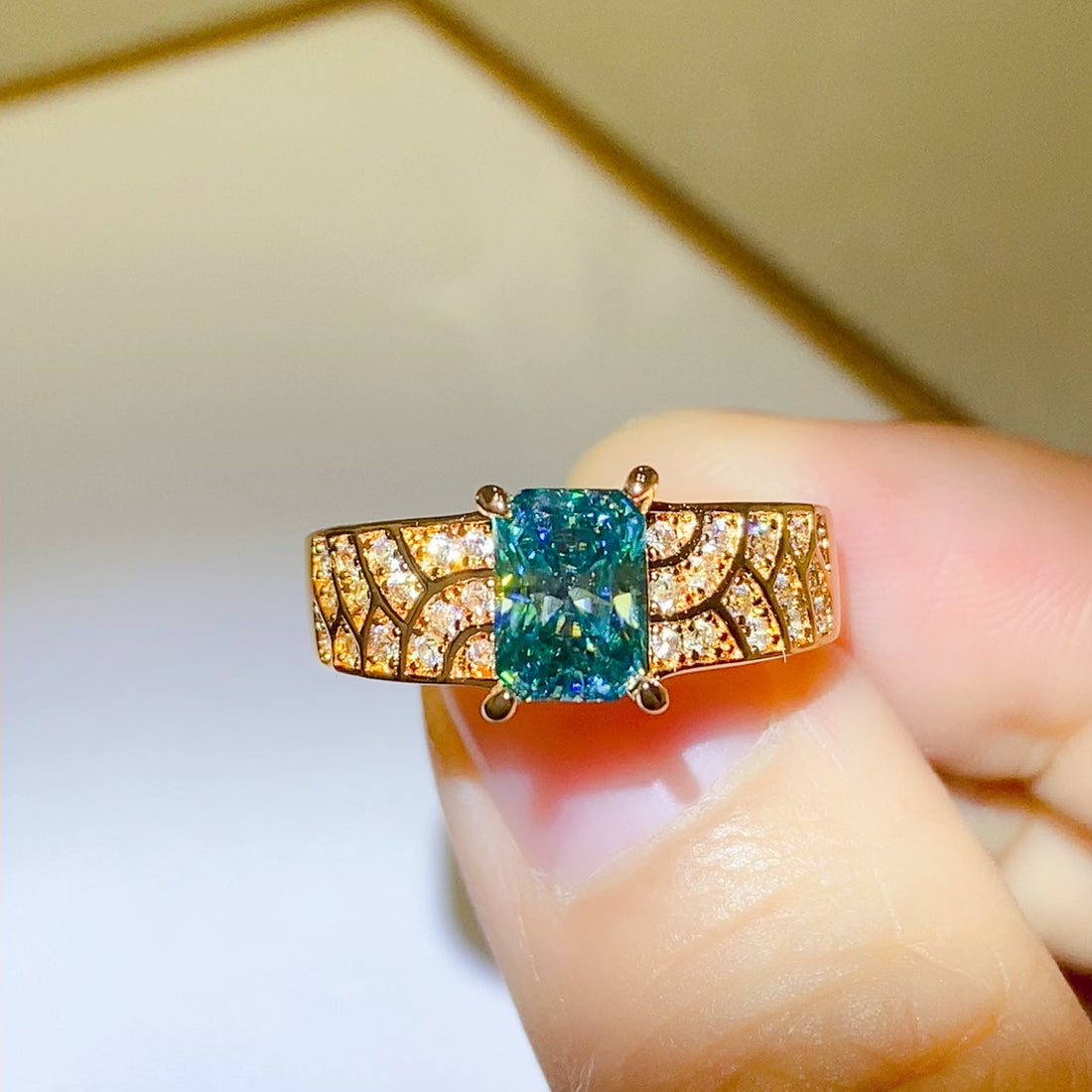 1 Carat Moissanite 925 Sterling Silver Ring 