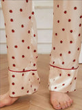 Contrast Piping Pocketed Top and Pants Lounge Set Lingerie & Nightwear