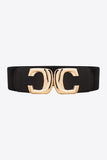 Zinc Alloy Buckle Elastic Wide Belt 