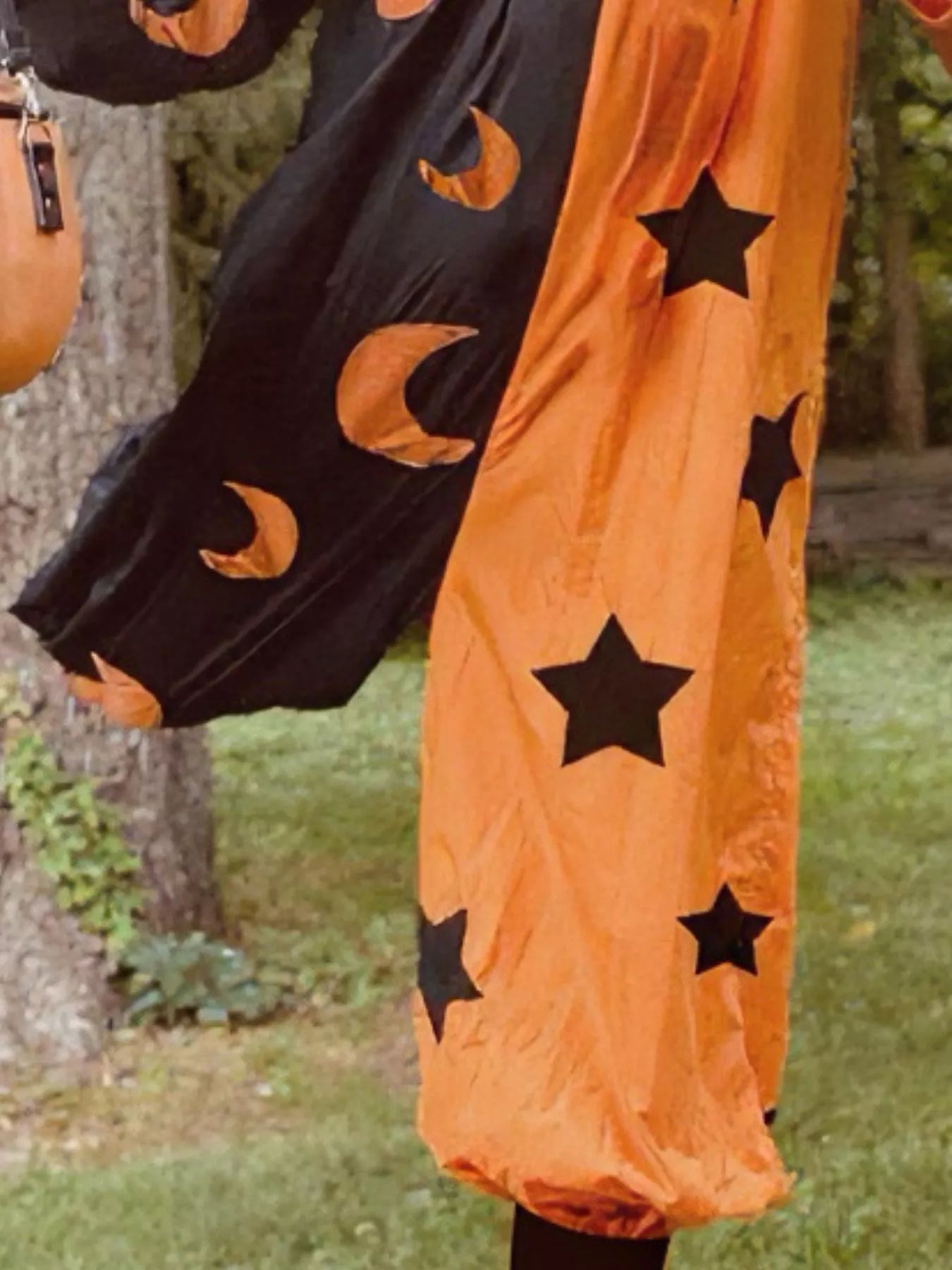 Halloween Two-Tone Star & Moon Print Jumpsuit 