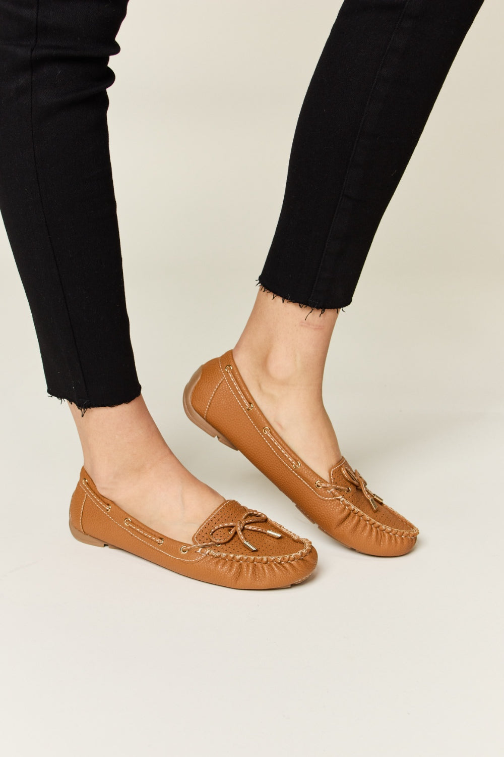 Forever Link Bow Decor Flat Loafers 