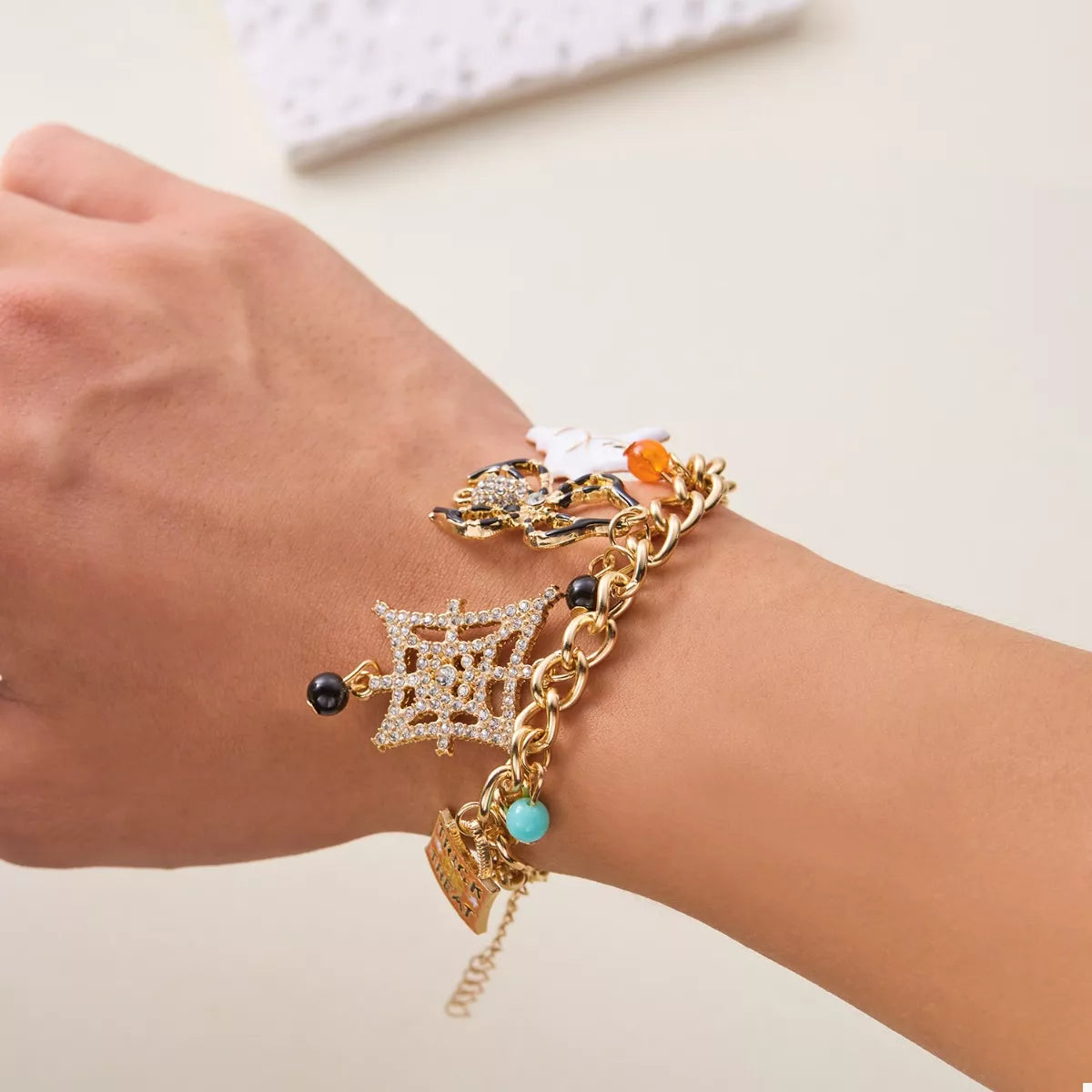 18K Gold-Plated Halloween Theme Bracelet 