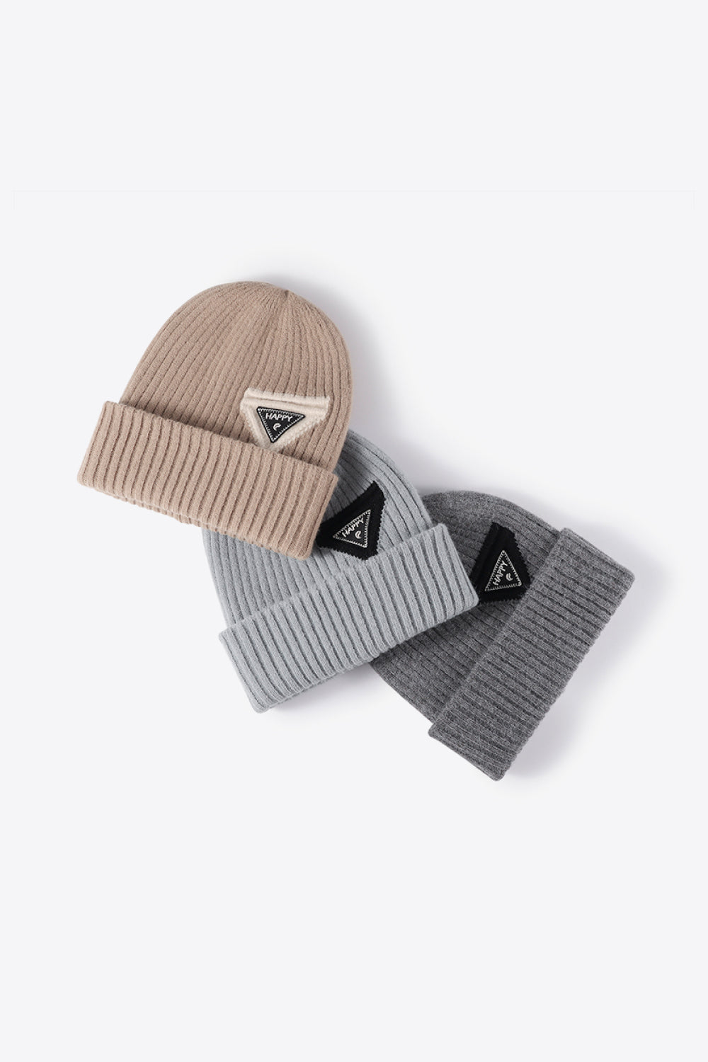 HAPPY Contrast Beanie 