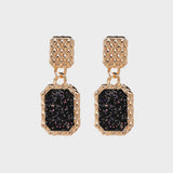Geometric Alloy Dangle Earrings 
