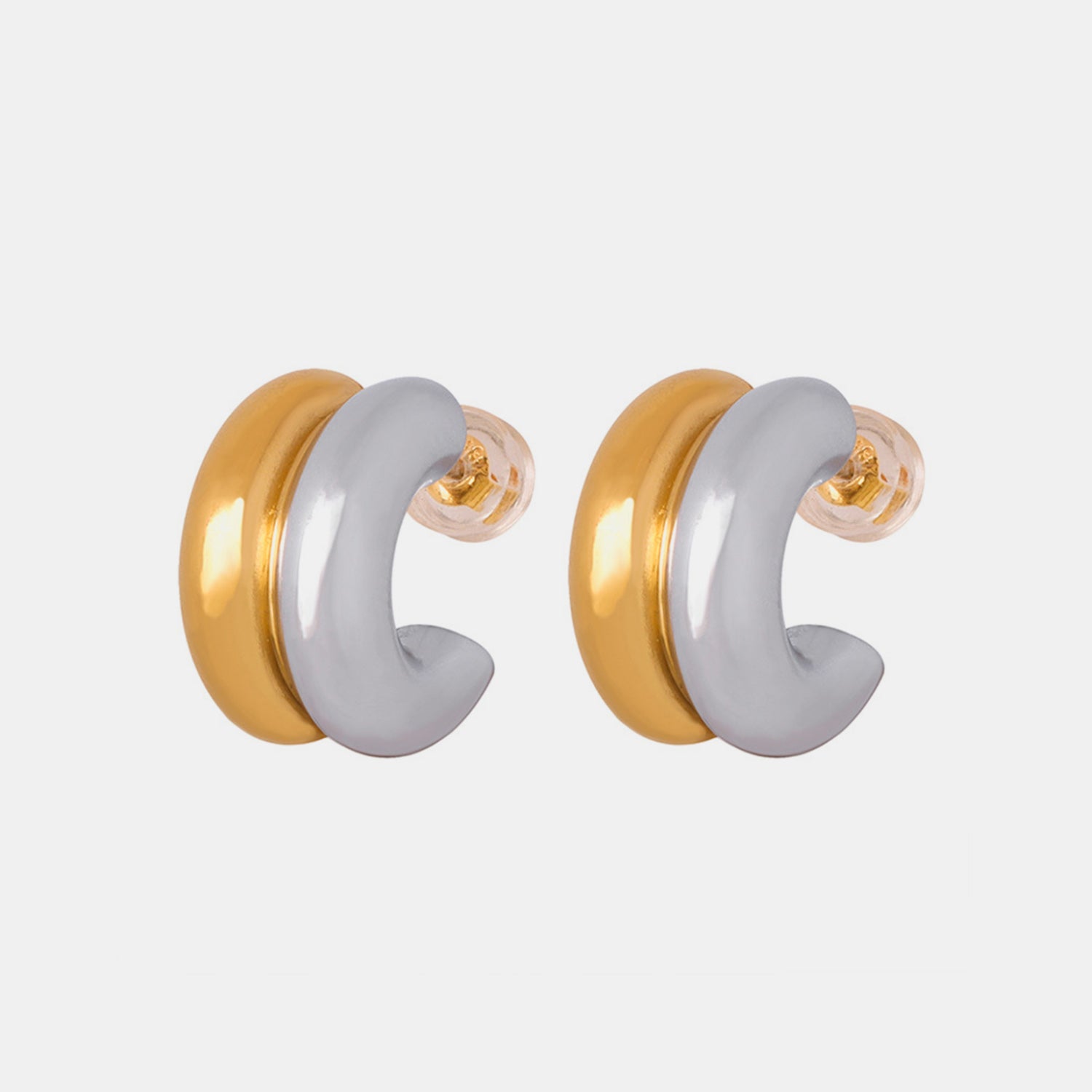 18K Gold-Plated C-Hoop Earrings 
