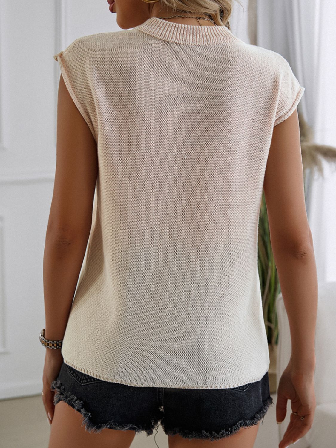 Devine US Flag Round Neck Sweater Vest 