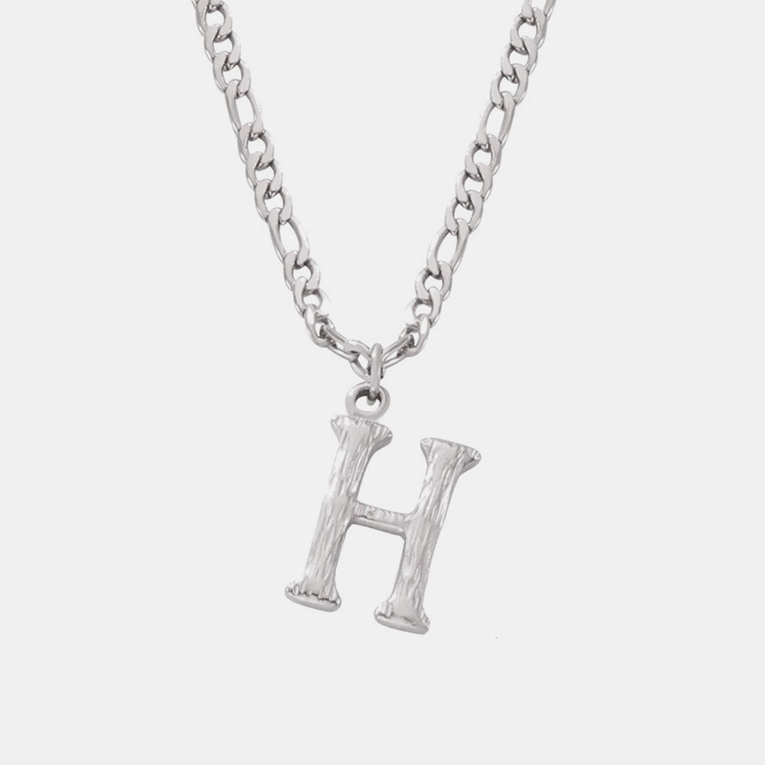 Titanium Steel Letter Pendant Necklace 