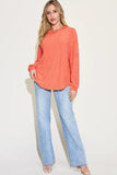 Basic Bae Full Size Ribbed Round Neck Long Sleeve T-Shirt Sweaters & Cardigans