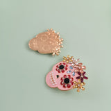 Skull Rhinestone Alloy Earrings 