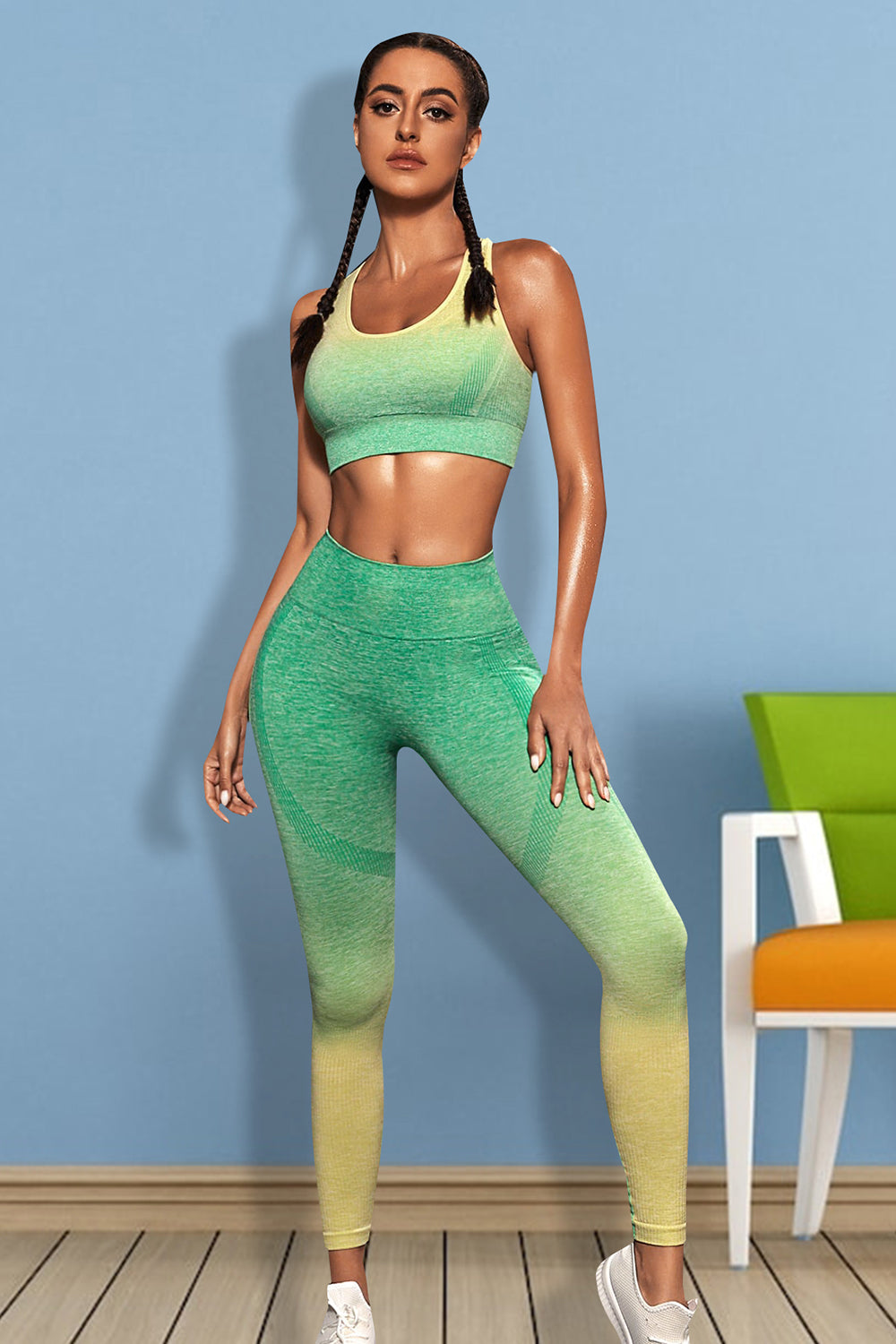 Gradient Sports Tank and Leggings Set Active wear