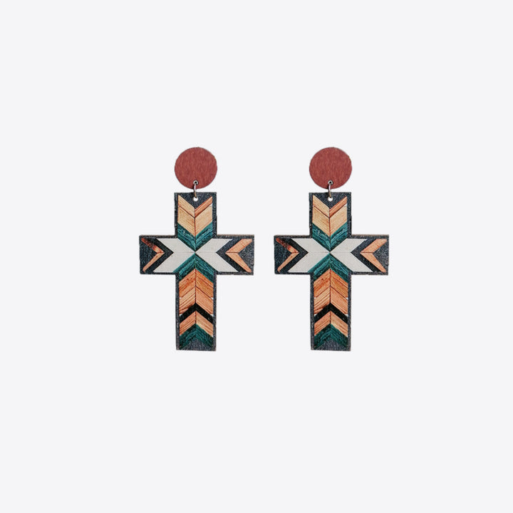 Cross Drop Earrings 