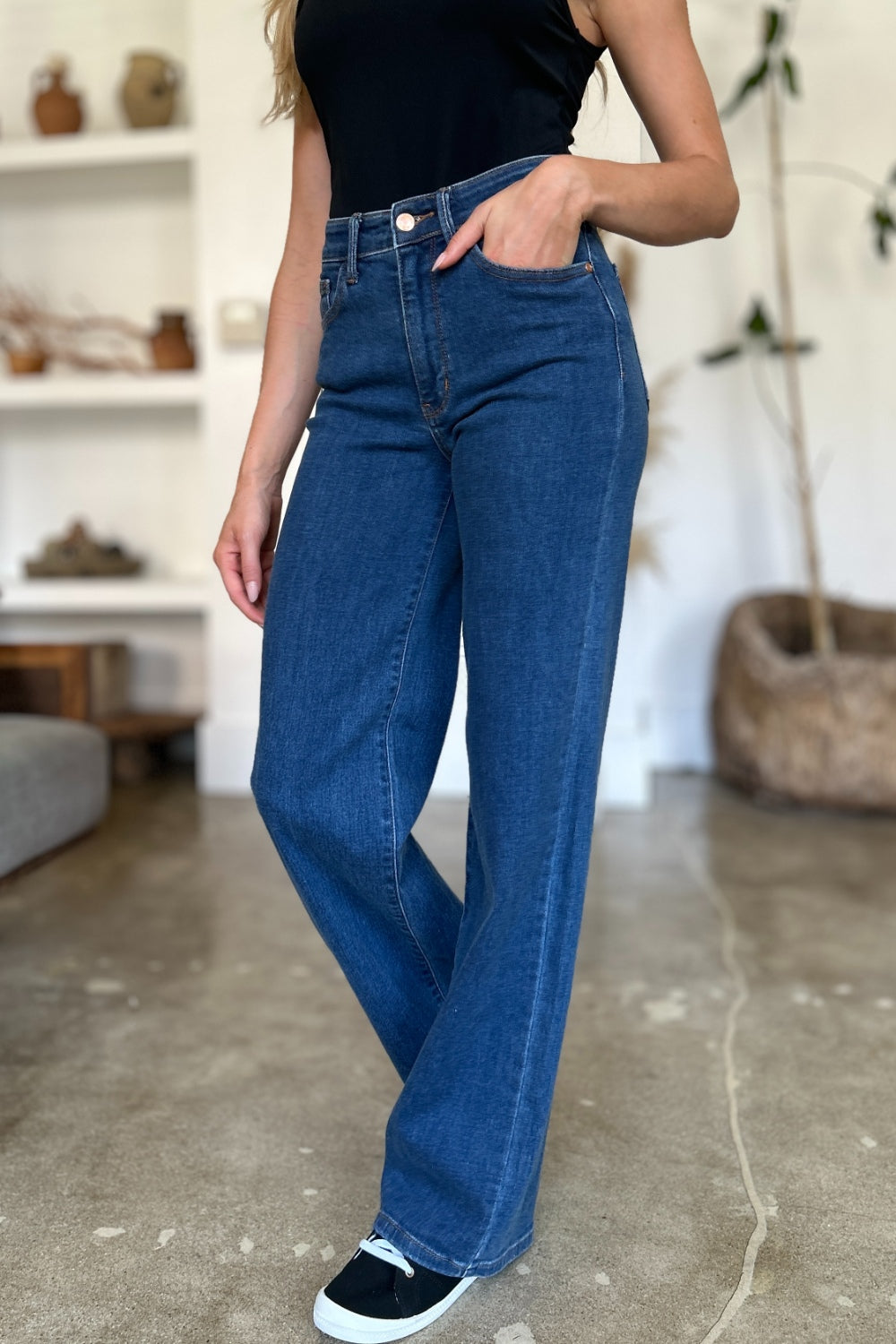 Judy Blue Full Size High Rise Straight Jeans 