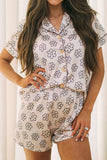 Flower Printed Top and Shorts Lounge Set Lingerie & Nightwear