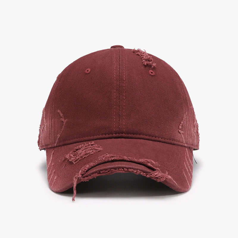 Distressed Adjustable Cotton Hat 