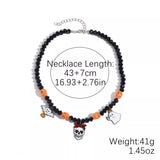 Halloween Skull Ghost Charm Necklace 
