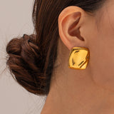 Stainless Steel Square Stud Earrings 