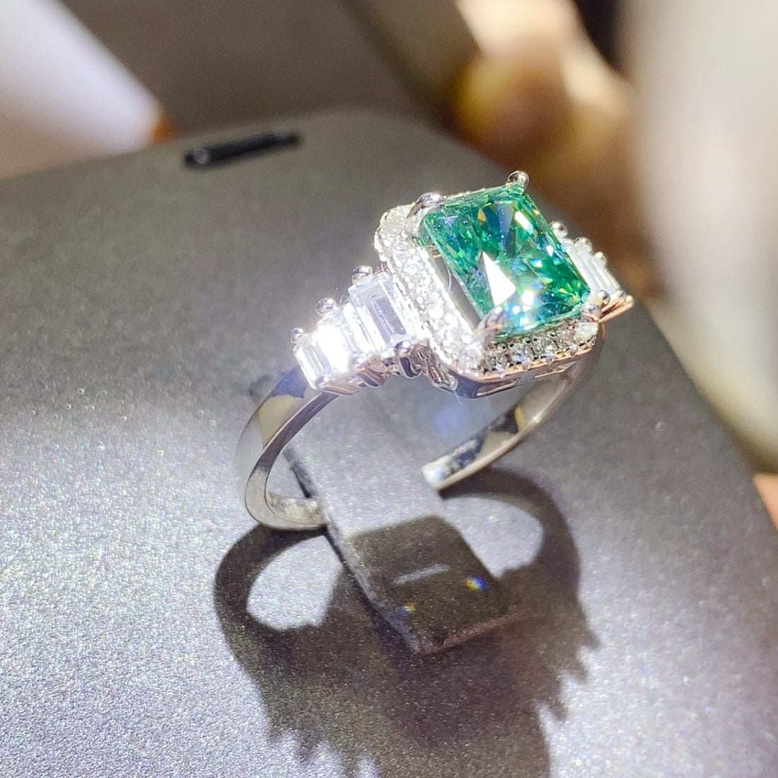 2 Carat Moissanite 925 Sterling Silver Ring 