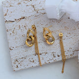 Titanium Steel Chain Shape Earrings 