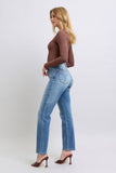 Judy Blue Full Size Run Vintage Wash Thermal Straight Jeans 