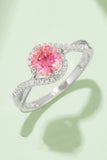 1 Carat Moissanite Contrast 925 Sterling Silver Ring 