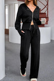 Zip-Up Hoodie and Pants Active Set 
