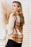 Perfee Plaid Print Dropped Shoulder Shirt 