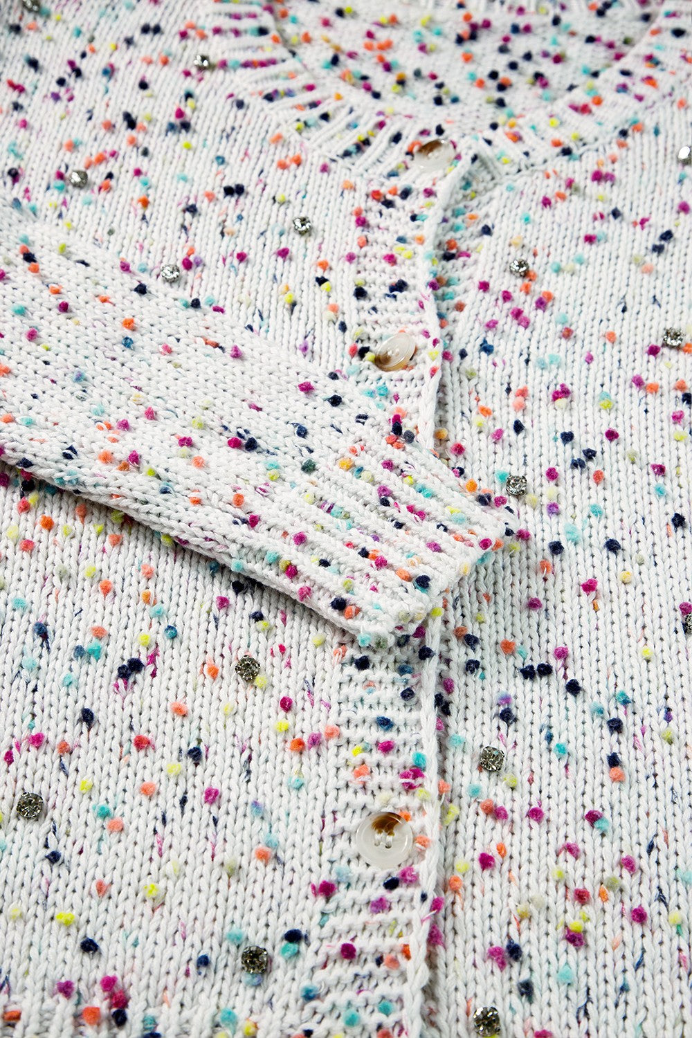 Confetti Button Up Long Sleeve Cardigan 