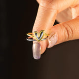 Heart Shape Irregular 925 Sterling Silver Ring 