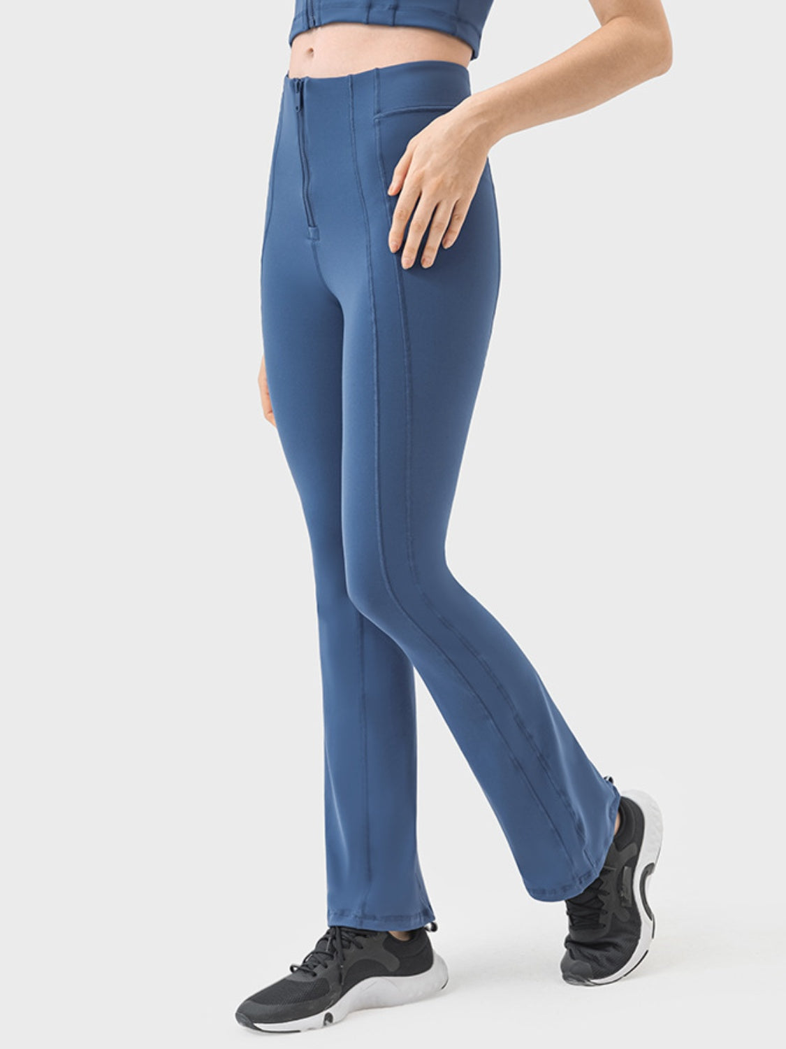 Millennia Zipper Detail High Waist Active Pants 