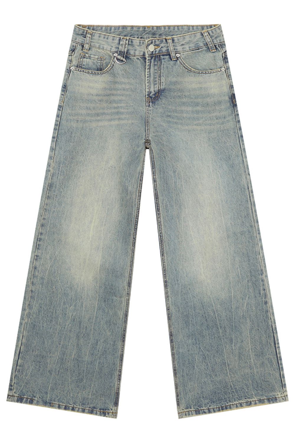 Wide Leg Jeans with Pockets 