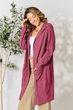 Basic Bae Full Size Hooded Sweater Cardigan 