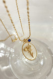 Flower Shell Pendant Copper Necklace 