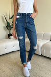 Judy Blue Full Size Queen Of Hearts Coin Pocket BF Jeans 