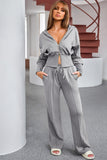 Dropped Shoulder Hoodie Pants Active Set 