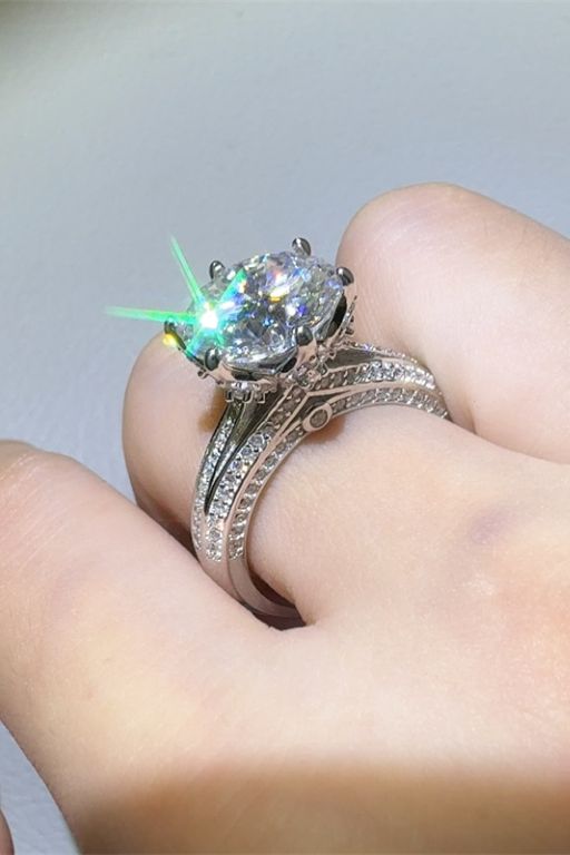 5 Carat Moissanite 925 Sterling Silver Ring 