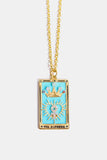 Tarot Card Pendant Stainless Steel Necklace 